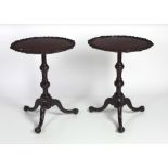 A pair of Georgian style mahogany Wine Tables,