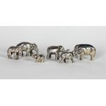 Elephants: A George V English silver Pin Cushion in the form of an elephant;