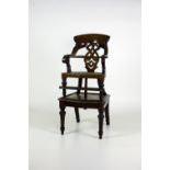 A very good Victorian mahogany Child's Chair on stand,