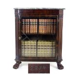 A good quality Regency period brass inlaid Side Cabinet of small proportions,