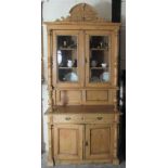 An unusual 19th Century decorative pine Cupboard,