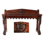 A fine quality 19th Century Armorial mahogany inverted Serving Table,