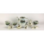 A collection of varied "Goss" China (Irish) including teapot, cup, butter dish,
