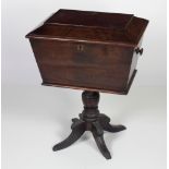 A William IV mahogany casket shaped Cellarette,