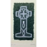Mary O'Neill 20th Century Irish "The Celtic Cross," Traditional Irish handmade Carrickmacross Lace,