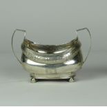 An Irish Georgian silver boat shaped Sugar Bowl, Dublin c.