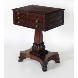 A fine quality William IV mahogany Ladies Work Table, in the manner of Gillows,