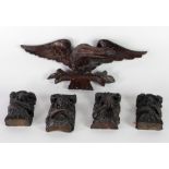 An interesting collection of 18th & 19th Century wood Carvings of Figures, Animals and Cherubs.