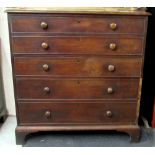 A late Georgian period Irish mahogany Secretaire Chest,