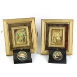 Two attractive 19th Century hand painted oval Miniatures on ivory,