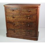 A good Irish mahogany Chest, of two short and three long drawers,