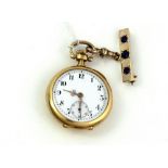 A very attractive small 18ct gold Ladies Brooch Watch,