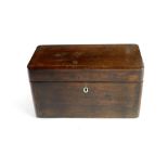 An inlaid George III rectangular mahogany Tea Caddy,