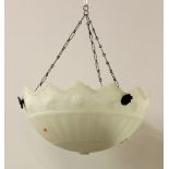 A 19th Century alabaster Dish Ceiling Light,