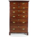 A fine quality Irish Georgian period mahogany Tallboy,