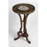 An attractive French grained rosewood and brass mounted Jardiniere Stand,