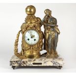 A 19th Century French ormolu Mantle Clock,