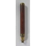 A 19th Century leather bound brass Telescope, by Cutts, London.