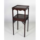 A 19th Century mahogany two tier Bedside Pedestal,