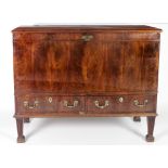 A good quality Georgian period figured mahogany Blanket Chest,