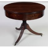 A fine quality Irish Regency period mahogany Drum Table, of small proportions,