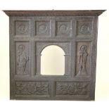 A large early 18th Century carved oak Wall Panel or Icon Frame,