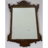 A Georgian period mahogany framed Wall Mirror,