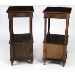 A pair of 19th Century mahogany Bedside Tables,