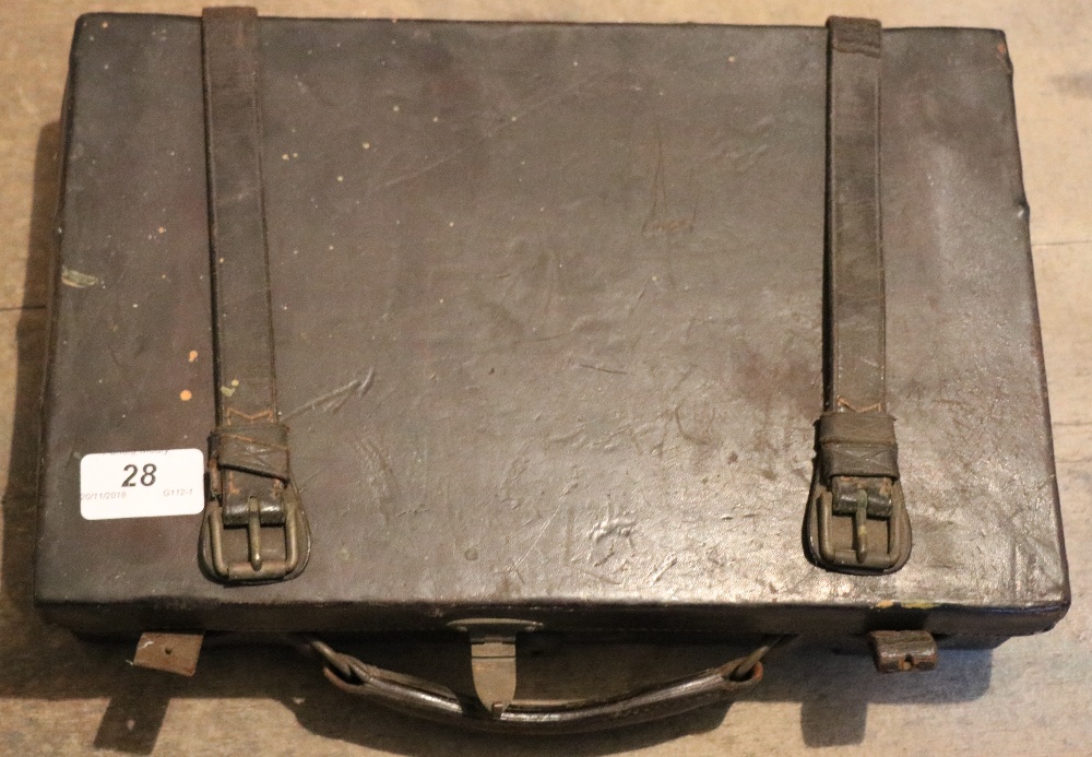 A good brass bound leather Gun-Case for a pair of shotguns, labelled 'H. - Image 2 of 10