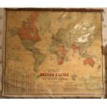 A large rolled "Map of the British Empire," 1905; also a "Map of Ireland,