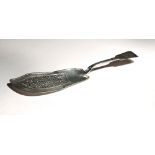 A George III English silver pierced Fish Slice, London c. 1802, by W.E. approx. 4 1/2" ozs.