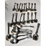 A set of 5 Irish silver Kings pattern Tea Spoons, Dublin c.