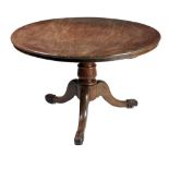 A Regency period Irish mahogany circular Breakfast Table, in the manner of Williams & Gibton,