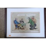 After Gilbert "Question and Answer," caricature print, contemporary colouring, pub.