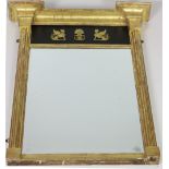 A good quality small 19th Century classical style giltwood Wall Mirror, with inverted pediment,