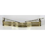 A 19th Century serpentine brass pierced Fire Guard,