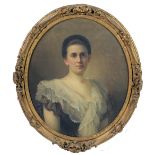 20th Century English School A fine large oval "Portrait,