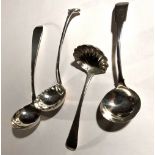 An attractive early George III English silver Sauce Ladle, London c. 1761, probably by Geo.