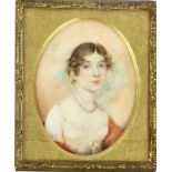 19th Century English School Miniature "Maria de Burgh,