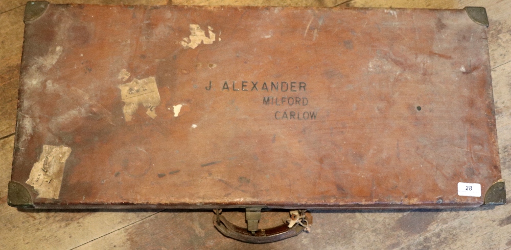 A good brass bound leather Gun-Case for a pair of shotguns, labelled 'H. - Image 6 of 10