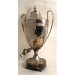 A tall attractive and elegant Georgian period silver plated Tea Urn / Samovar,