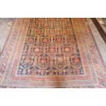 An old 19th Century Oriental Rug, approx. 366cms x 190cms (12' x 6'3").