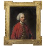 Attributed to Philip Hussey 18th Century Irish School Half length "Portrait of a Gentleman wearing