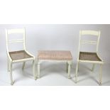 A pair of 19th Century mahogany painted Side Chairs,