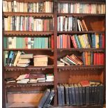 Books: The contents of open bookcase, mostly hunting and racing interest, some maps,