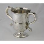 A late George II silver two handled Cup, by John Langlands, Newcastle 1759,