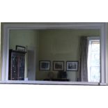 A 19th Century painted mahogany Overmantel, the moulded frame with plate mirror, approx.