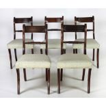 A set of 5 Nelson period Dining Chairs,