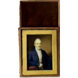 19th Century Irish School Miniature: Half length, "Portrait of John Verschoyle of Stillorgan Park,