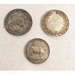 Agricultural Medals: Three circular R.D.S.